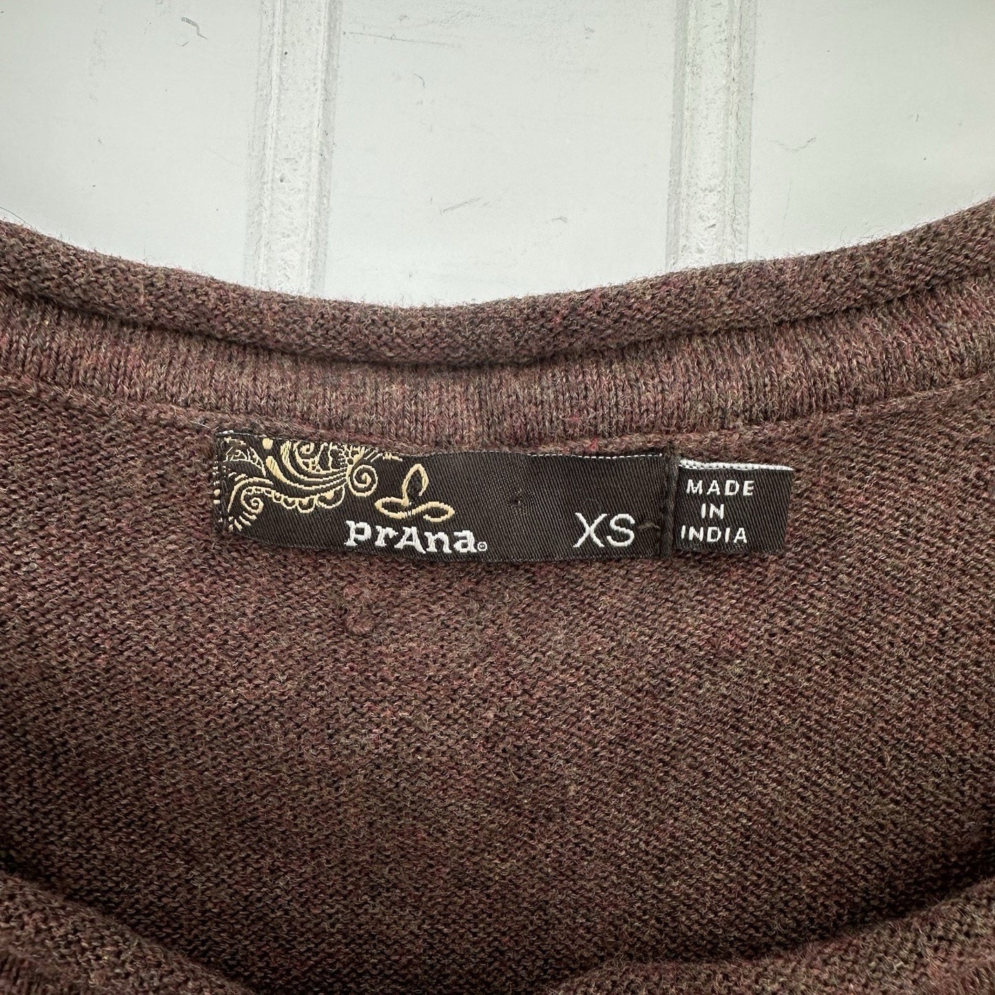 Prana Dress Women XS Leigh Sweater Dress Brown Organic Cotton Lightweight Casual