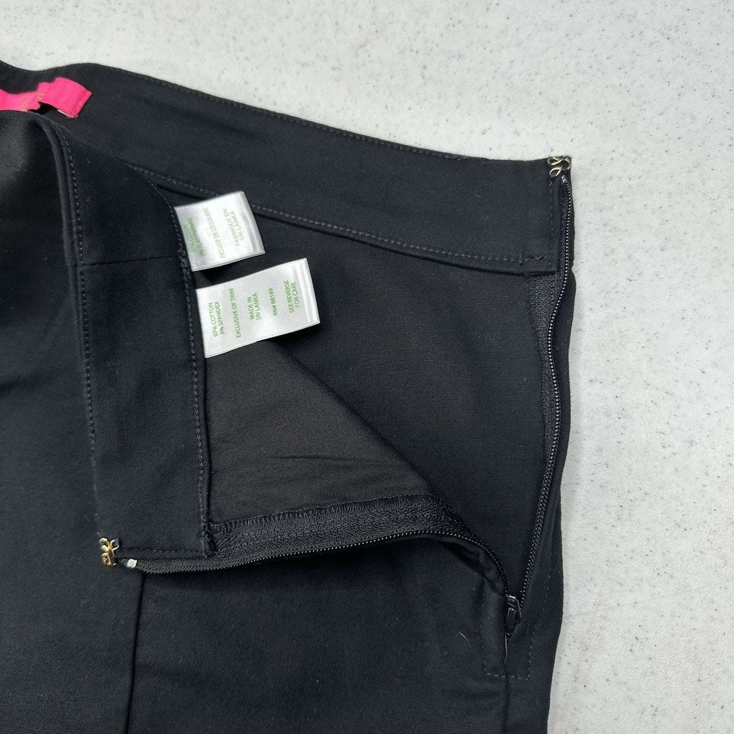 Lilly Pulitzer Shorts Womens 12 Arabeth Stretch Short Black Cotton Coastal EUC