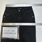 Judy Blue Jeans Womens 0 24 Straight Leg Black Stretch Denim Split Hems EUC