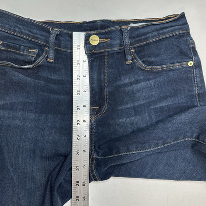 Frame Jeans Womens 28 Le Skinny De Jeanne Blue Stretch Denim Dark Wash