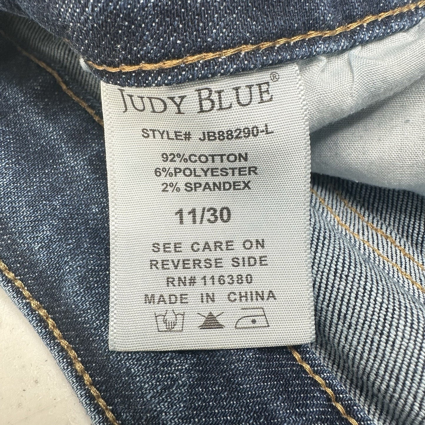 Judy Blue Jeans Women 11 30 Bootcut High Rise Slim Fit Blue Denim Western Cowboy