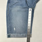 Lularoe Shorts 30 US 10 12 Skinny Bermuda Cuffed Blue Denim Tummy Panel EUC