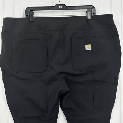 Carhartt Legging Womens 2X Force Fitted Midweight Utility Black Work Wicking EUC