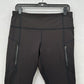 Athleta Legging Womens Large Rainier Tight Black Stretch Active Pockets *Flaw