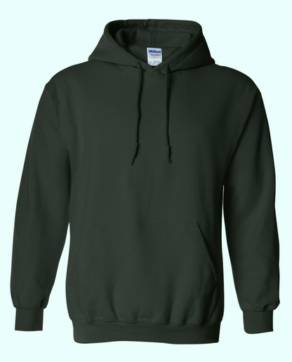 forest green hooded sweatshirt