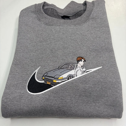 Nike Initial D Takumi Embroidered ADULT Hoodie / Crewneck Sweatshirt Unisex AE86 Anime Racing