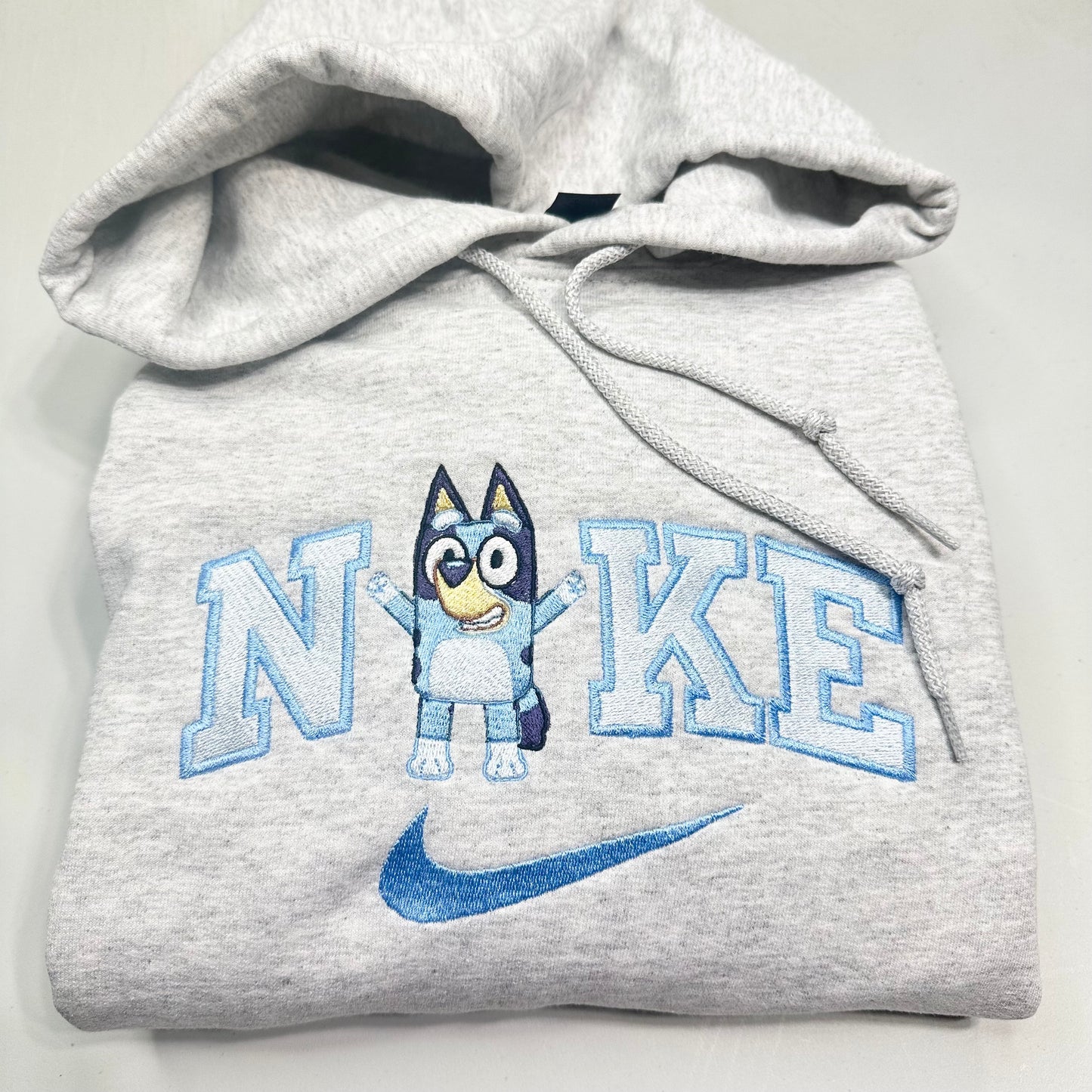 Nike Bluey Sweatshirt Embroidered ADULT Hoodie / Crewneck Unisex Dog Sisters Best Friends Cartoon