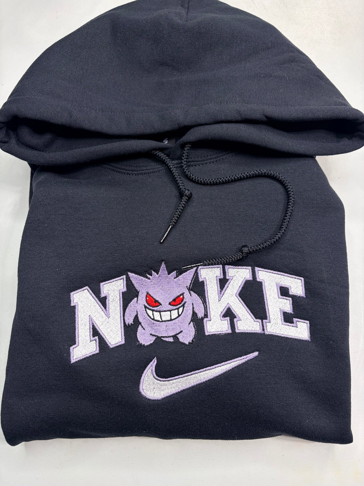 Nike Pokemon Gengar Embroidered ADULT Hoodie / Crewneck Sweatshirt Unisex Video Gamer Gift