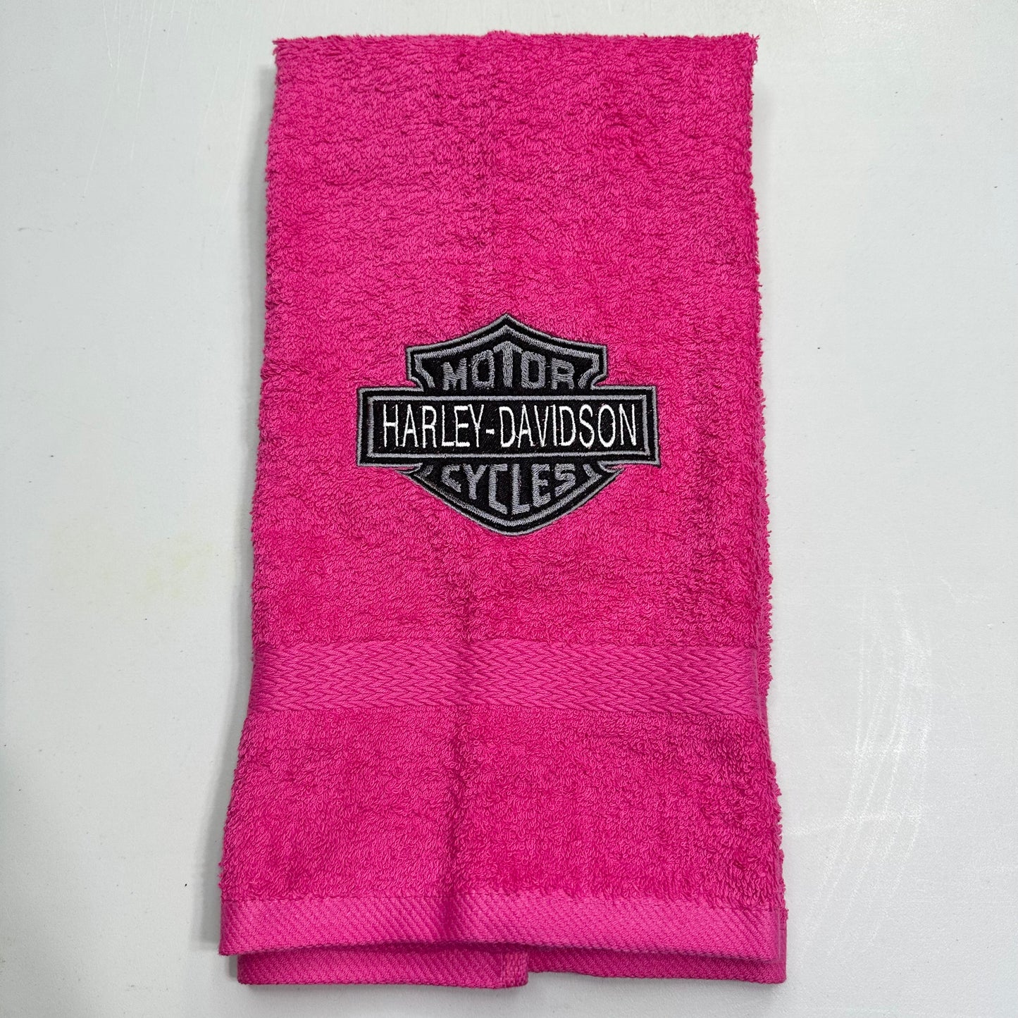 Harley Davidson Towels Embroidered Hand Towel Bathroom Home Biker Decor