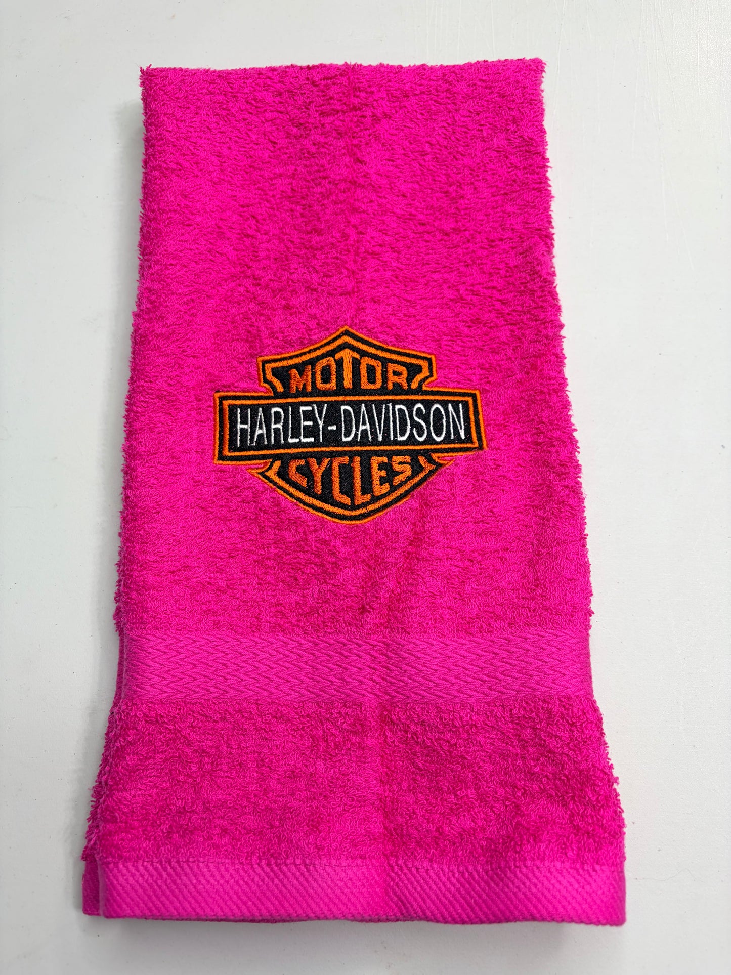 Harley Davidson Towels Embroidered Hand Towel Bathroom Home Biker Decor