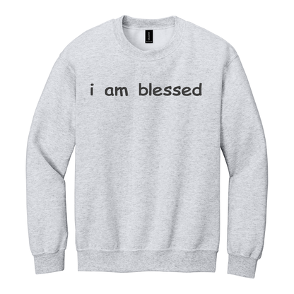 I Am Blessed Sweatshirt Embroidered ADULT Hoodie / Crewneck Sweatshirt Unisex Affirmation Positive Inspirational Gift