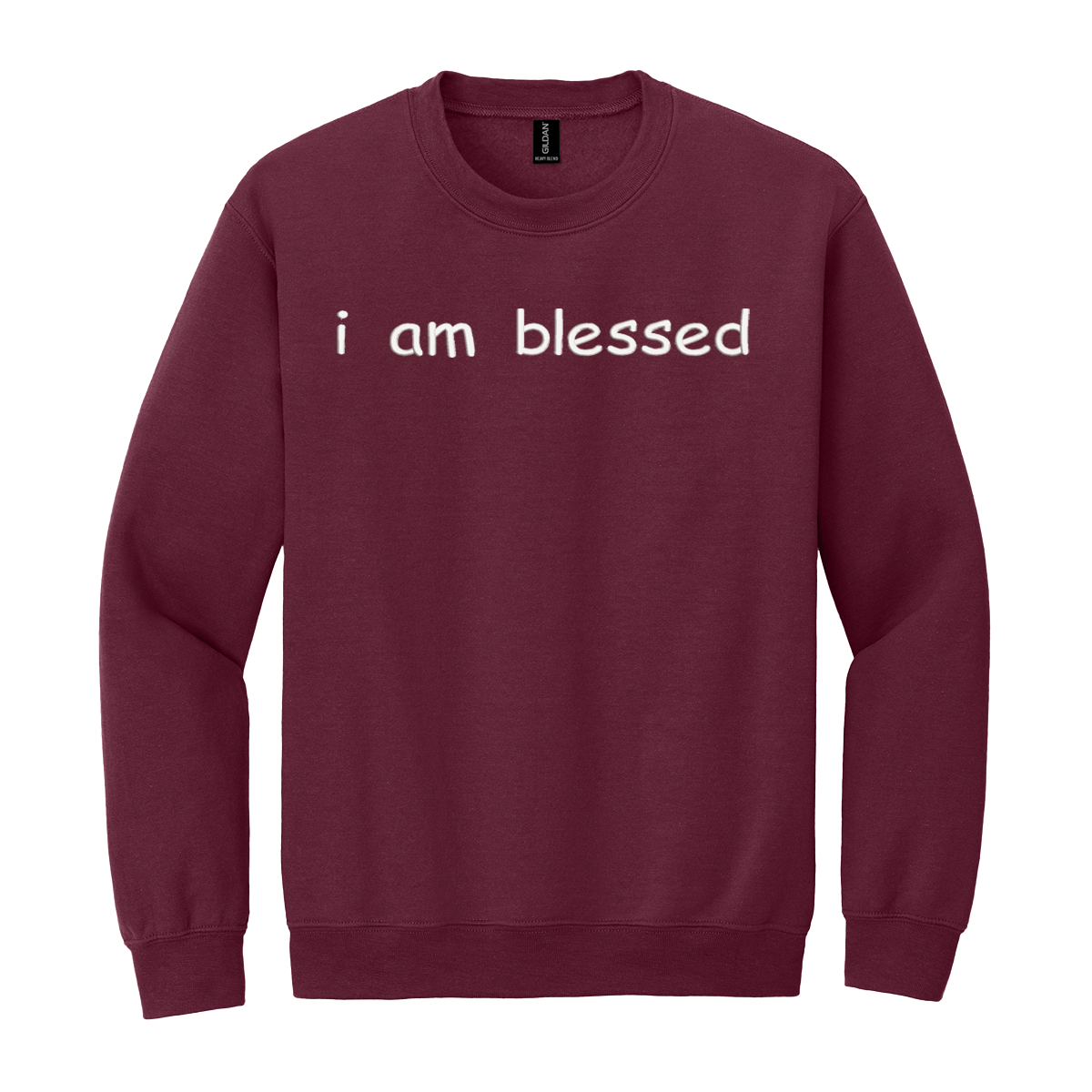 I Am Blessed Sweatshirt Embroidered ADULT Hoodie / Crewneck Sweatshirt Unisex Affirmation Positive Inspirational Gift