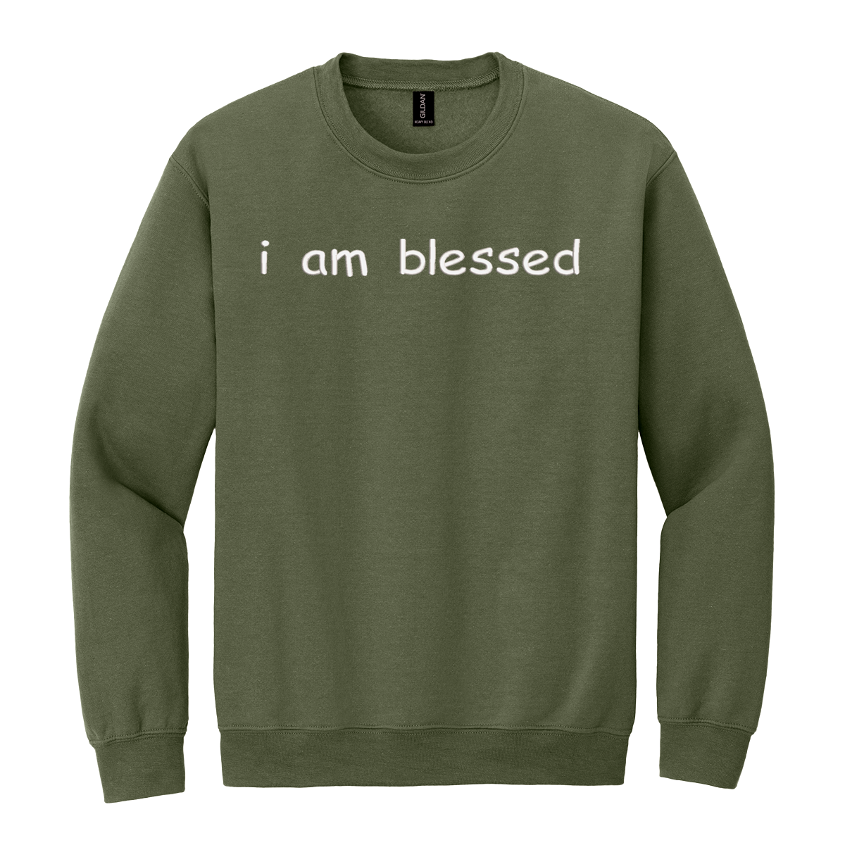I Am Blessed Sweatshirt Embroidered ADULT Hoodie / Crewneck Sweatshirt Unisex Affirmation Positive Inspirational Gift