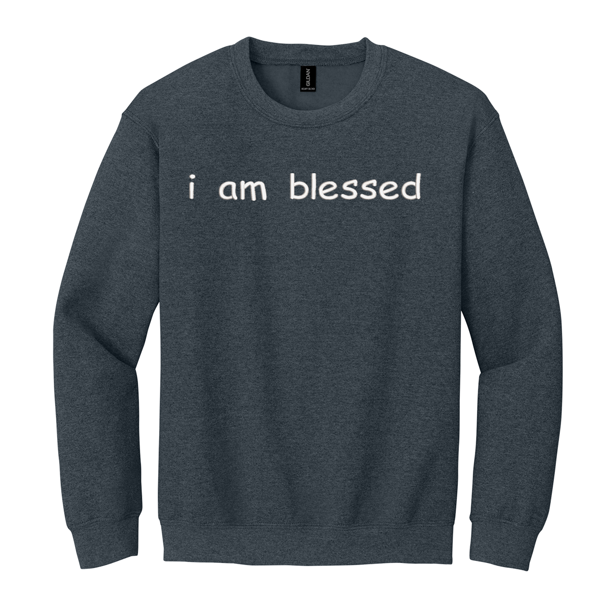 I Am Blessed Sweatshirt Embroidered ADULT Hoodie / Crewneck Sweatshirt Unisex Affirmation Positive Inspirational Gift