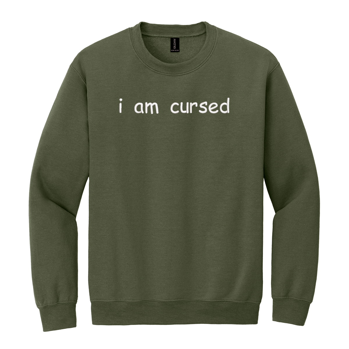 I Am Cursed Sweatshirt Embroidered ADULT Hoodie / Crewneck Sweatshirt Unisex Affirmation Gift
