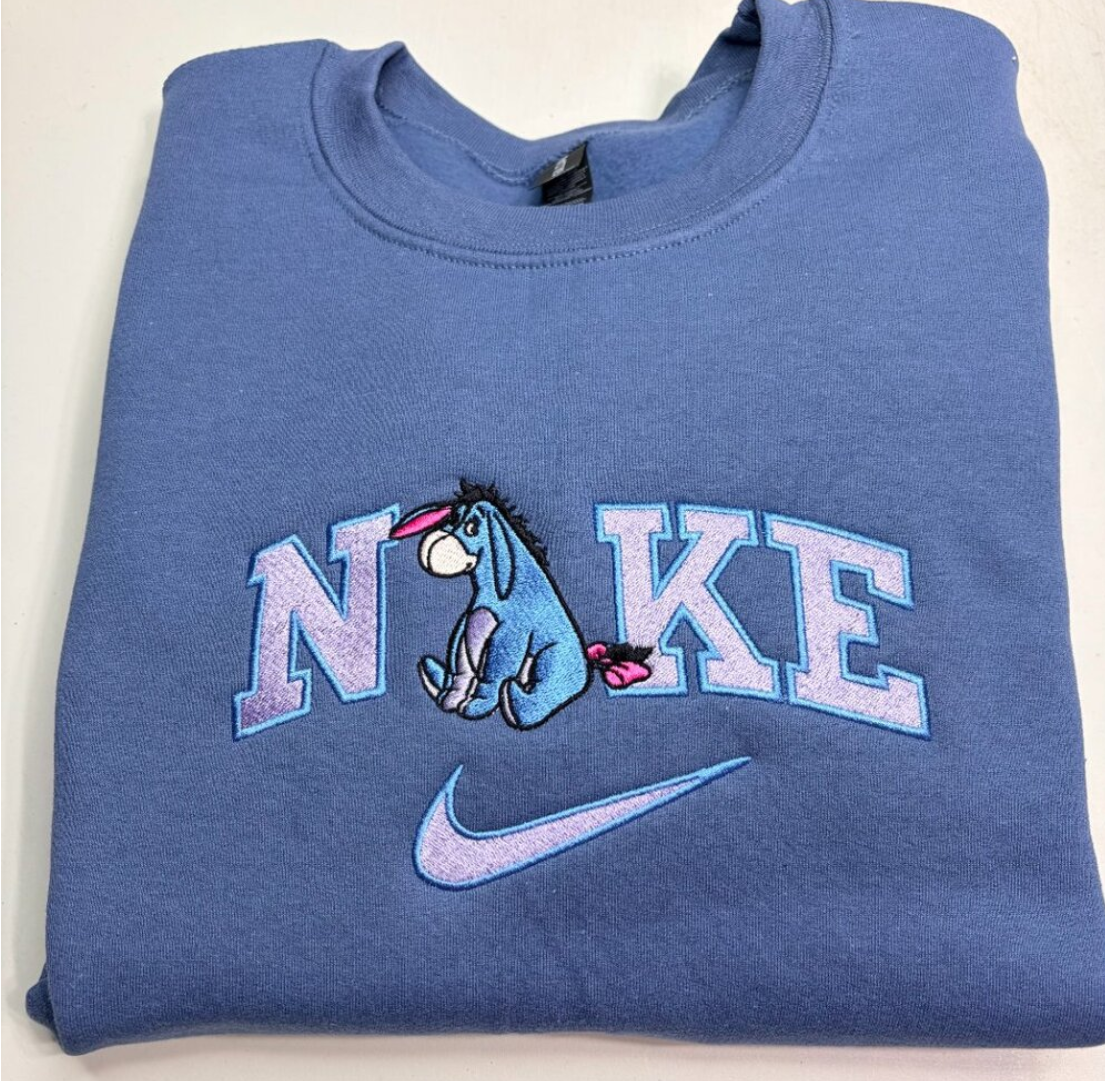 Nike Eeyore Winnie The Pooh Embroidered Adult Sweatshirt