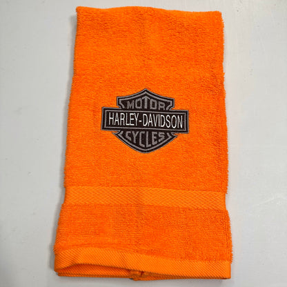 Harley Davidson Towels Embroidered Hand Towel Bathroom Home Biker Decor