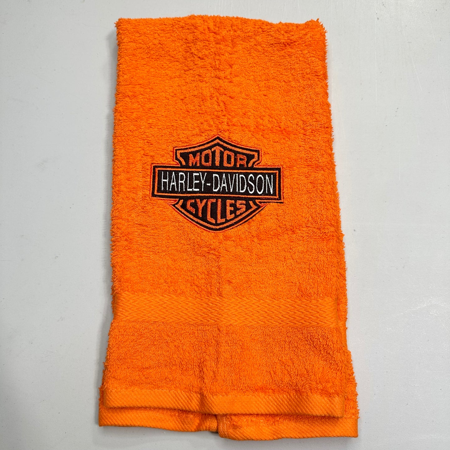 Harley Davidson Towels Embroidered Hand Towel Bathroom Home Biker Decor