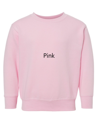 Highland Cow Case IH Farm Girl Embroidered TODDLER Crewneck Sweatshirt