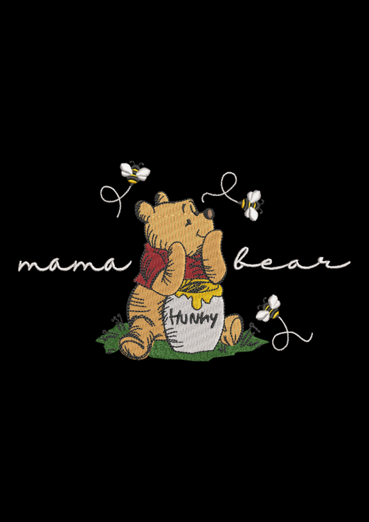 Winnie The Pooh Mama Bear Sweatshirt Embroidered ADULT Hoodie / Crewneck Unisex New Mom Gift