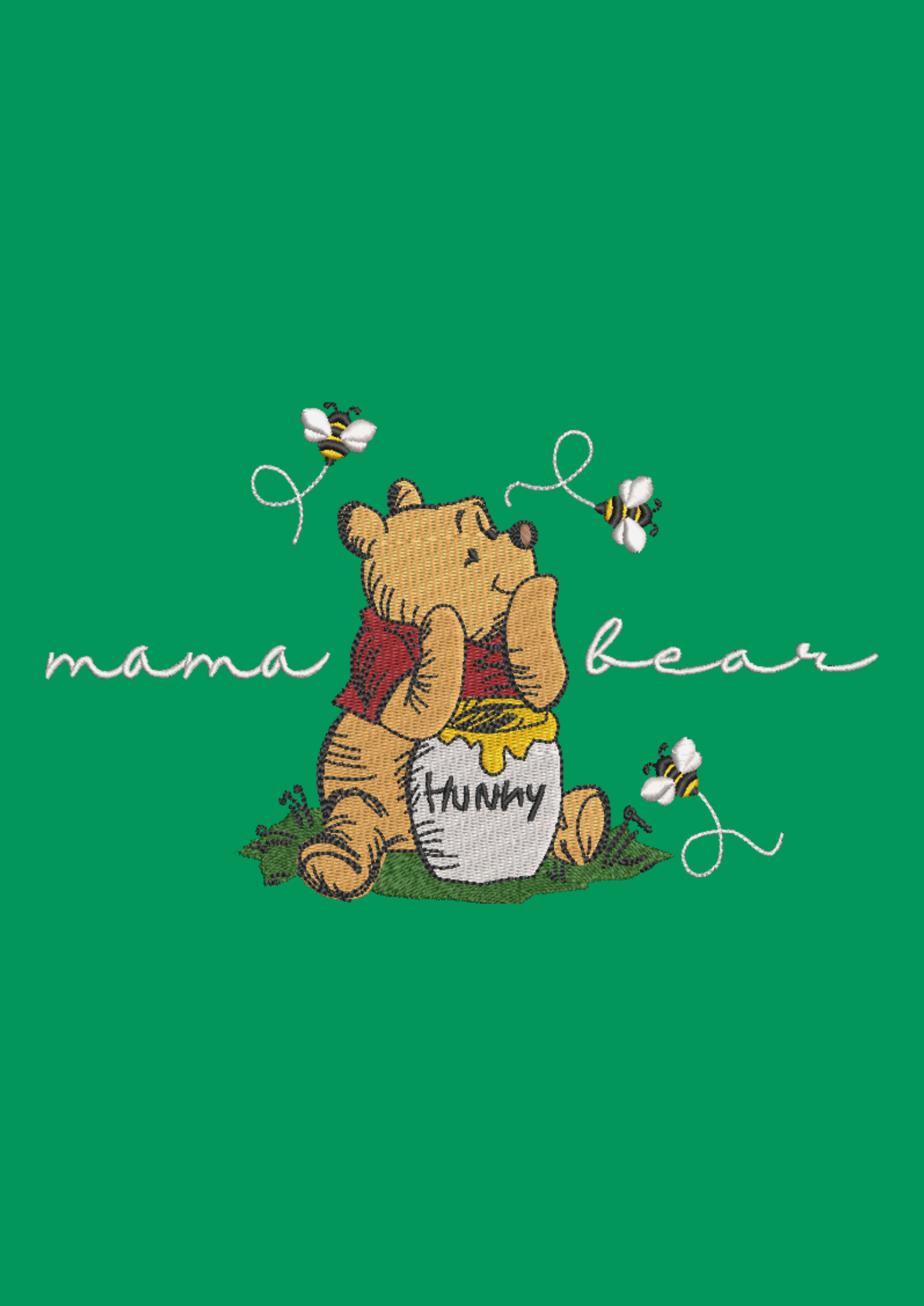 Winnie The Pooh Mama Bear Sweatshirt Embroidered ADULT Hoodie / Crewneck Unisex New Mom Gift