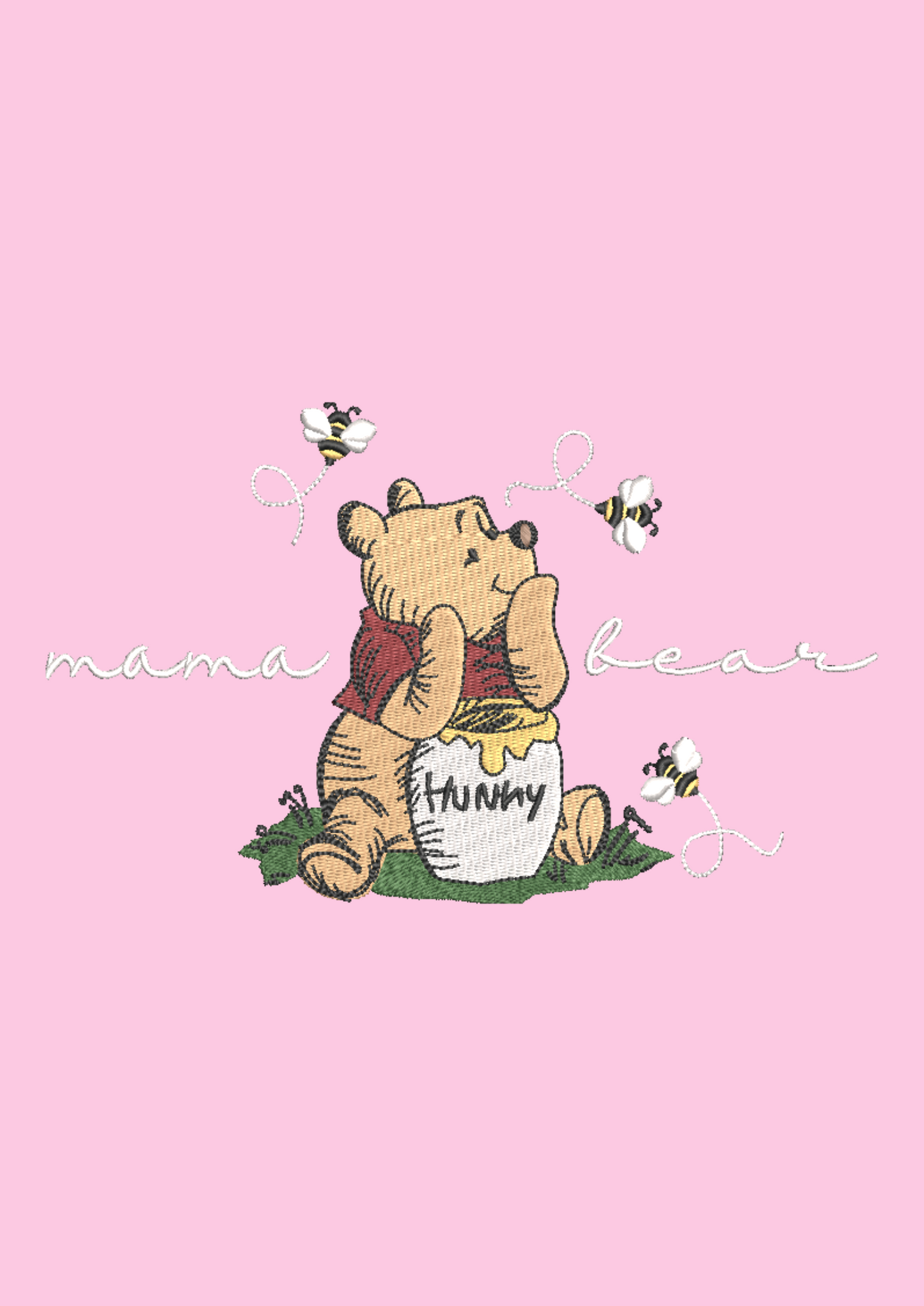 Winnie The Pooh Mama Bear Sweatshirt Embroidered ADULT Hoodie / Crewneck Unisex New Mom Gift