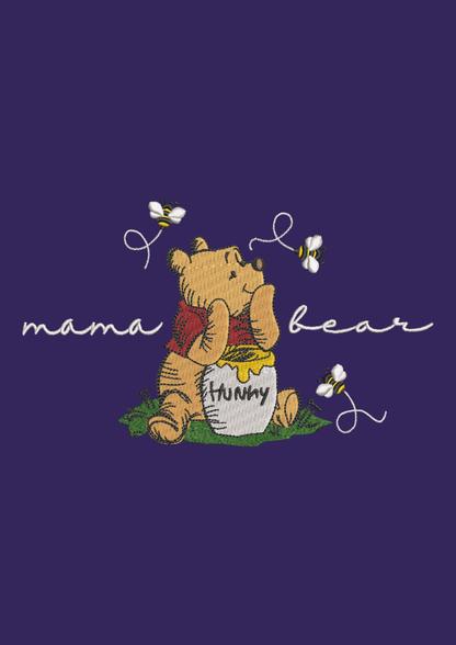 Winnie The Pooh Mama Bear Sweatshirt Embroidered ADULT Hoodie / Crewneck Unisex New Mom Gift
