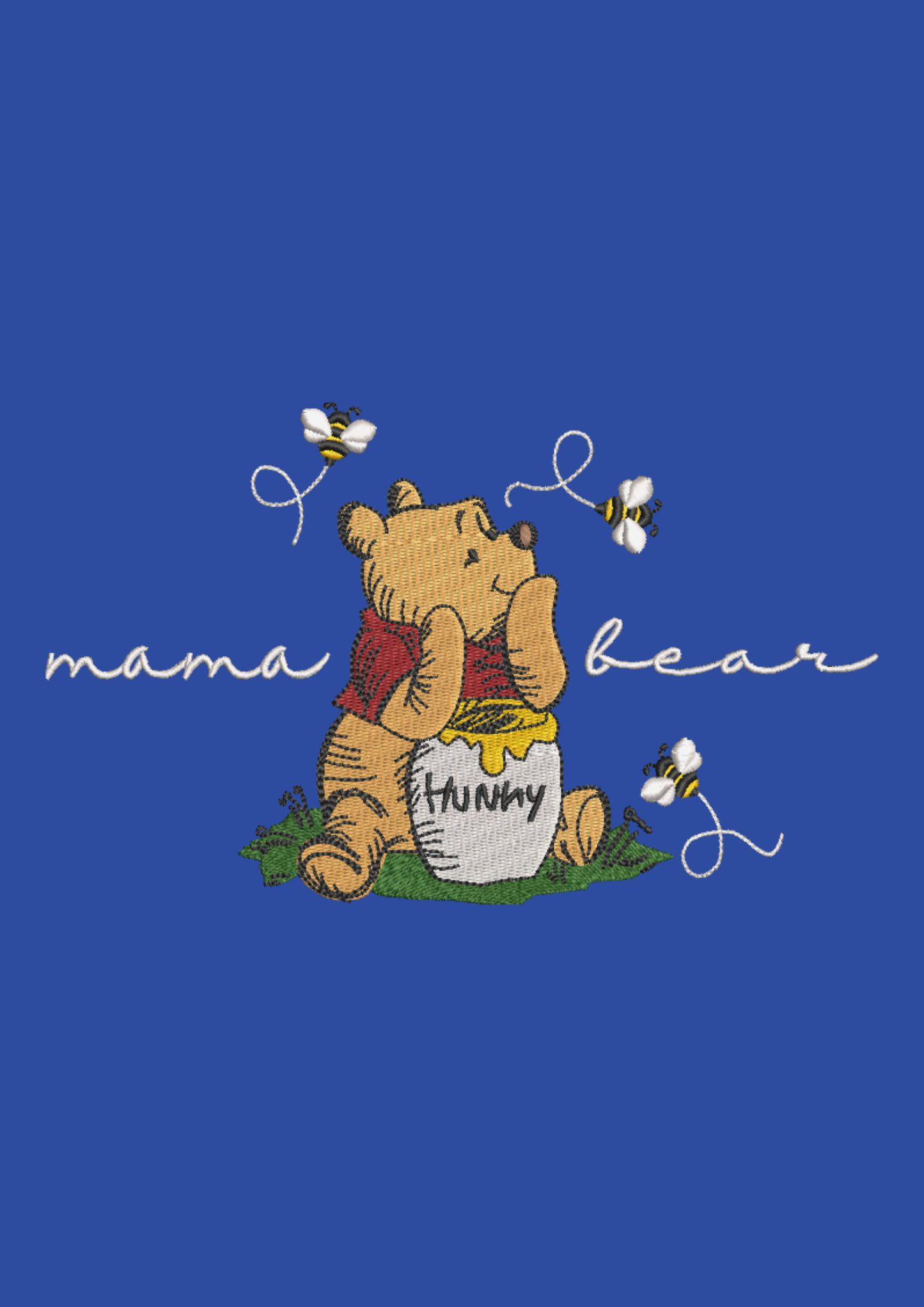 Winnie The Pooh Mama Bear Sweatshirt Embroidered ADULT Hoodie / Crewneck Unisex New Mom Gift