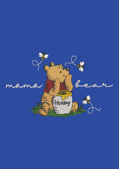 Winnie The Pooh Mama Bear Sweatshirt Embroidered ADULT Hoodie / Crewneck Unisex New Mom Gift