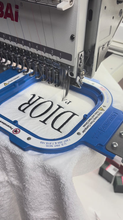 DIOR Style Embroidered Hand Towel Set WHITE