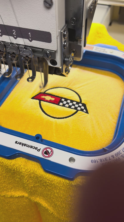 Chevy Corvette Embroidered Hand Towels C4 C5 C6