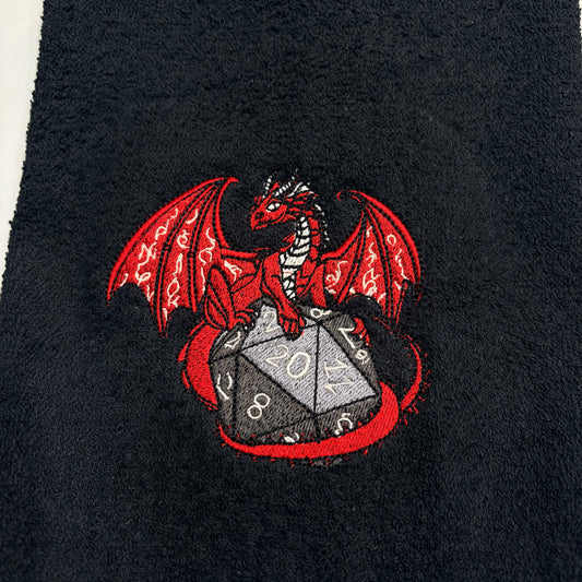 Dungeons & Dragons Towels Embroidered Hand Towel Bathroom Home Decor D&D Fantasy Role Play Gamer Gift