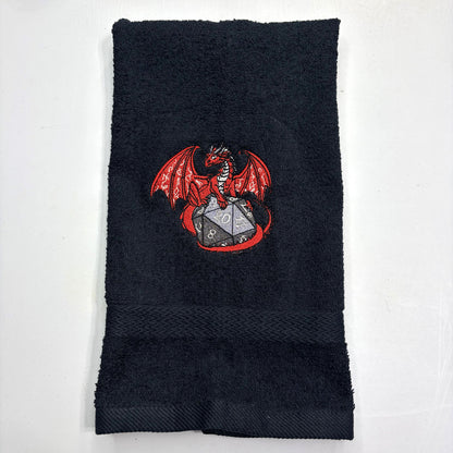 Dungeons & Dragons Towels Embroidered Hand Towel Bathroom Home Decor D&D Fantasy Role Play Gamer Gift
