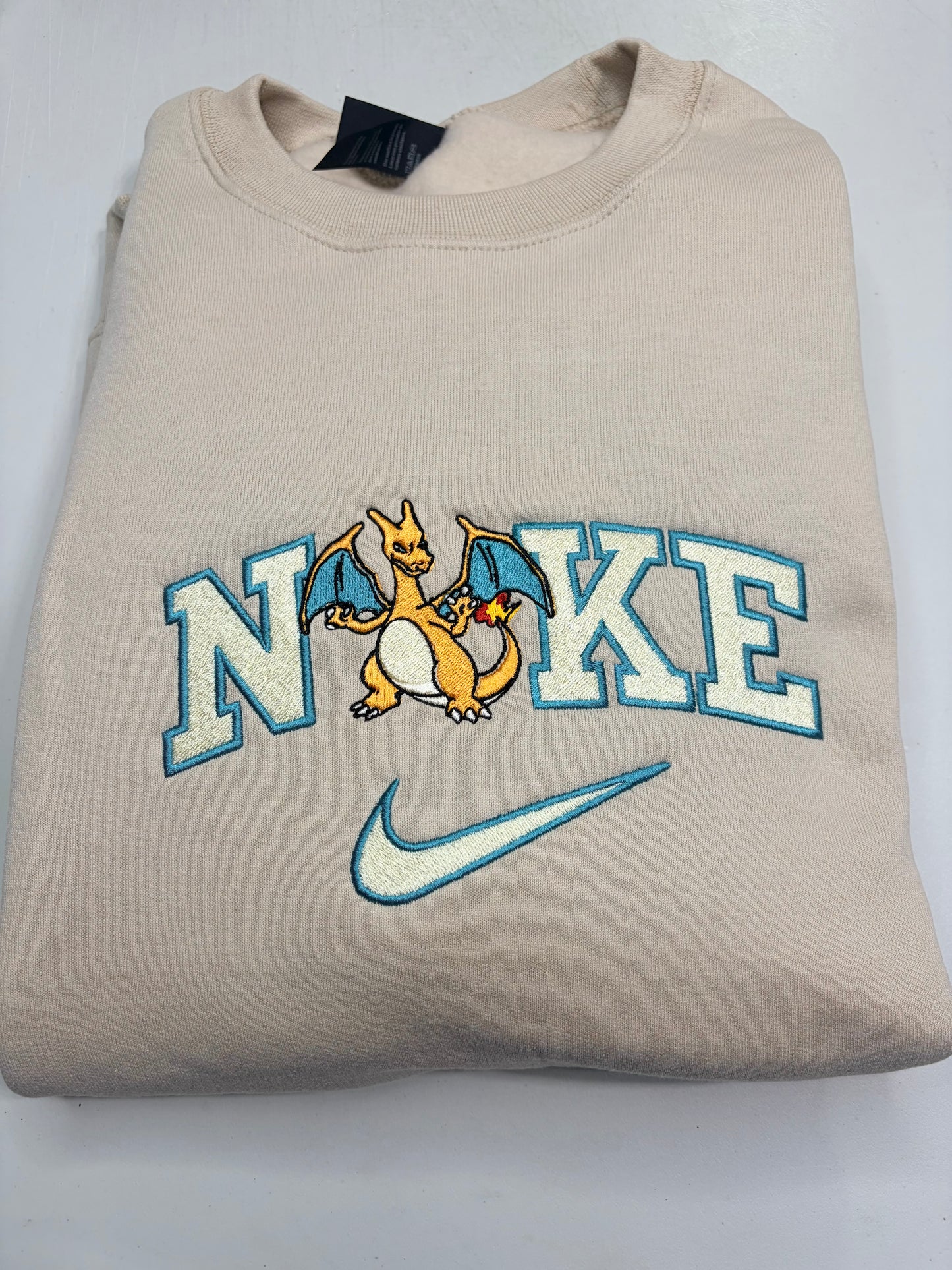 Nike Pokemon Charizard Embroidered ADULT Hoodie / Crewneck Sweatshirt Unisex