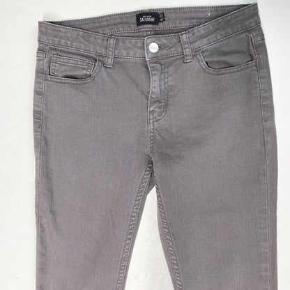 Kate Spade Saturday Skinny Jeans Sz 27 Womens Gray Stretch Denim Jeans *Flaw
