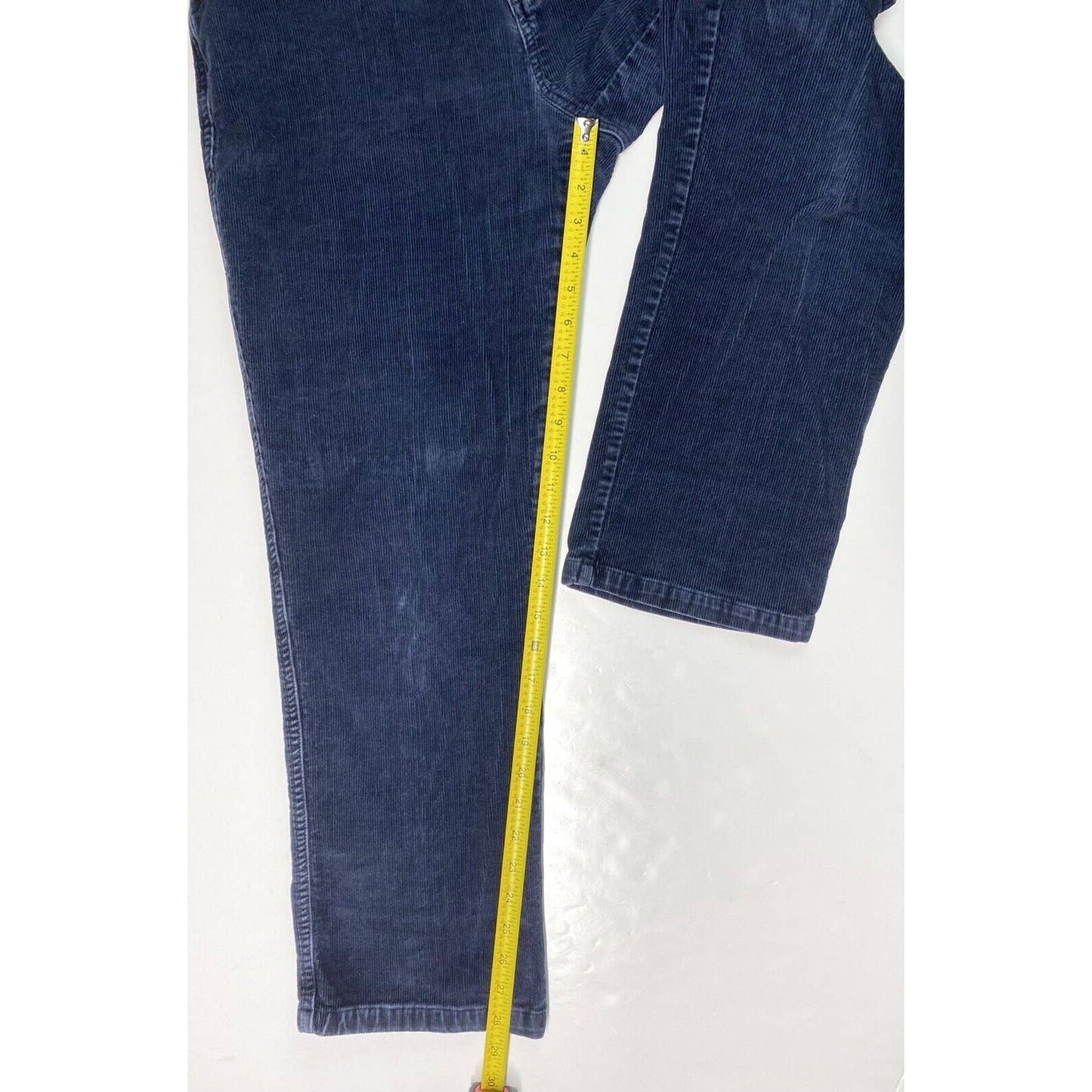 Bill Blass Tapered Corduroy Jeans Sz 12 Womens High Rise Navy Blue Casual Pants