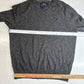 American Eagle Sweater Men XL Gray V-Neck Athletic Fit Long Sleeve Knit Cotton