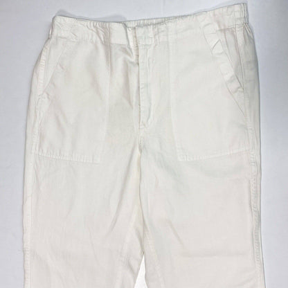 J Crew Seaside Crop Pants Sz 12 Hi-Rise Lyocell Off White Casual Ankle Crop NWT