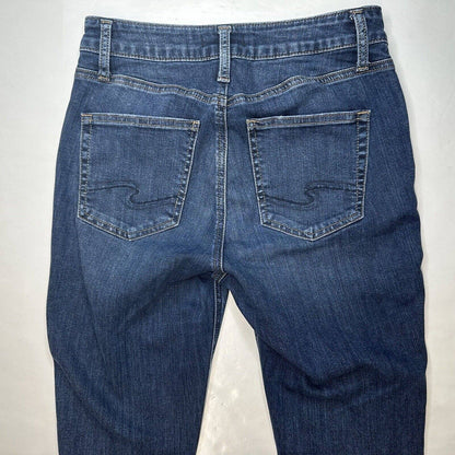 Silver Avery Skinny Jeans Sz 29 Curvy High Rise Stretch Denim Blue Distressed