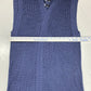 Chico's Open Front Long Cardigan Sz 2 (US 12/Large) Blue Periwinkle Sleeveless