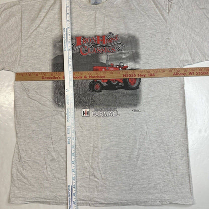 Vintage Farmall M Tractor TShirt XL Case International Harvester Tultex *Flaws