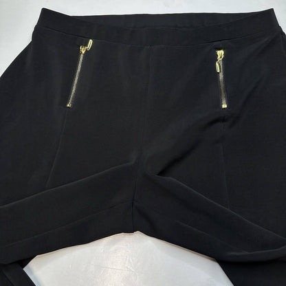 Chicos Collection Ankle Dress Pants 3 (US 16/XL) Black Pull On Zippers *Altered