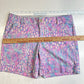 Lilly Pulitzer Jayne Knit Shorts Womens 8 Pink Sorbet Pattern Golf Barbie EUC