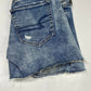 American Eagle Shorts Sz 2 Womens Next Level Stretch Denim Jean Raw Hem Holes