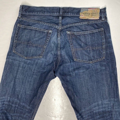 Denim & Supply Ralph Lauren Straight Leg Jeans Mens 36 100% Cotton Dark Wash