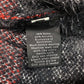 Rock & Republic Furry Hooded Sweater Sz Large Black Plaid Soft Fuzzy Hoodie NEW