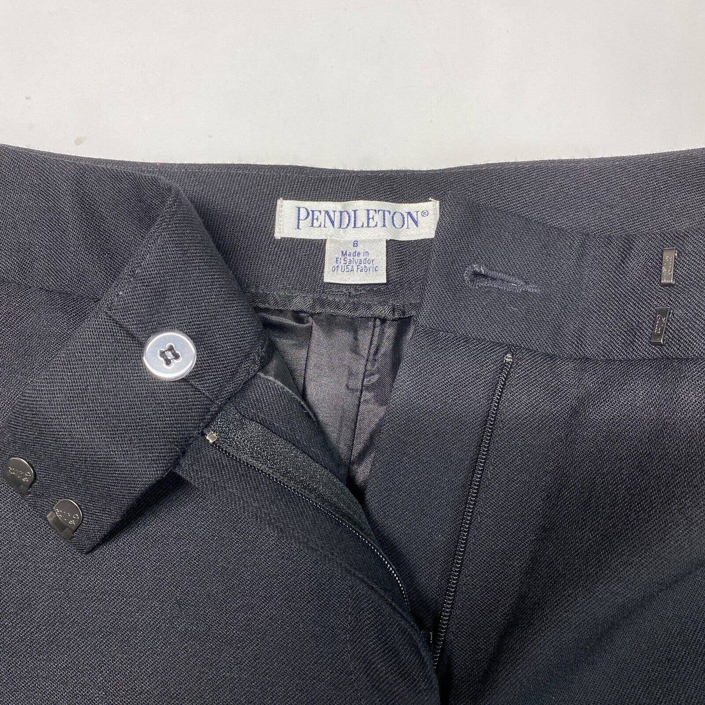 Pendleton 100% Wool Wide Straight Leg Dress Pants Sz 8 Womens Career Lined *Spot