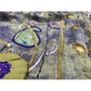 Indigo Moon Jacket Sz Small ART TO WEAR Sequins Flowers Embroidered Green/Purple