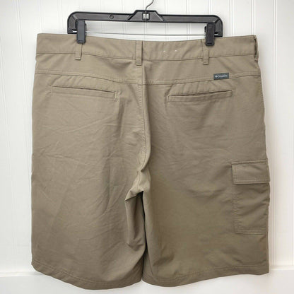Columbia Cargo Shorts Sz 40W Mens Regular Fit Brown Casual Hiking 22" Long EUC