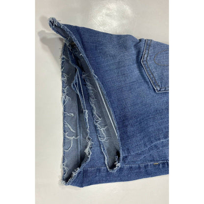Calvin Klein Sz 6 Womens Hi-Rise Denim Blue Jean Shorts Raw Hem Stretch 12.5”L